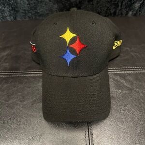 New Era Black 39Thirty Pittsburgh Steelers Antonio Brown #84 Hat